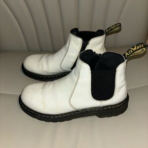 Dr. Martens White AirWair Chelsea Boots Youth 5
